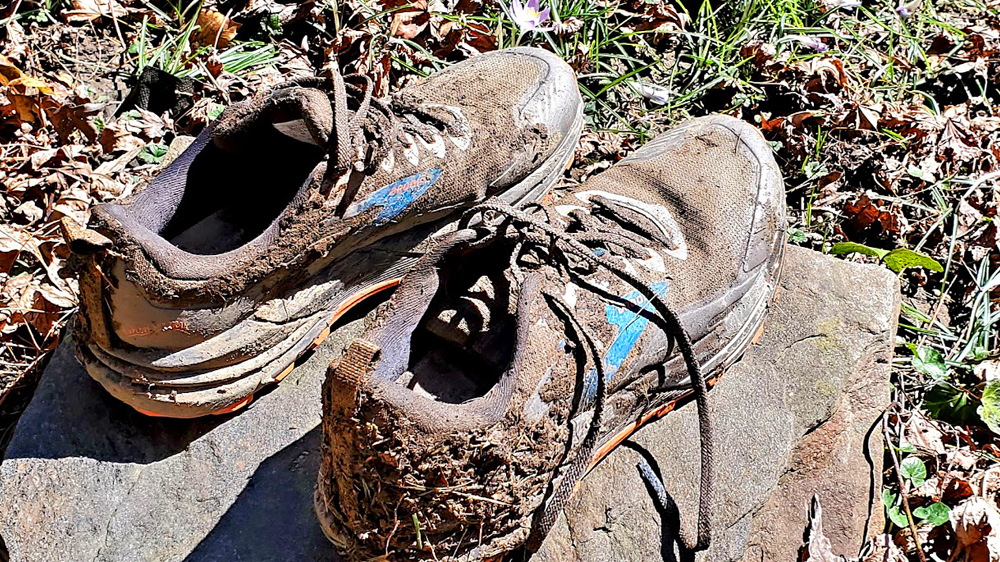 Muddy shoes