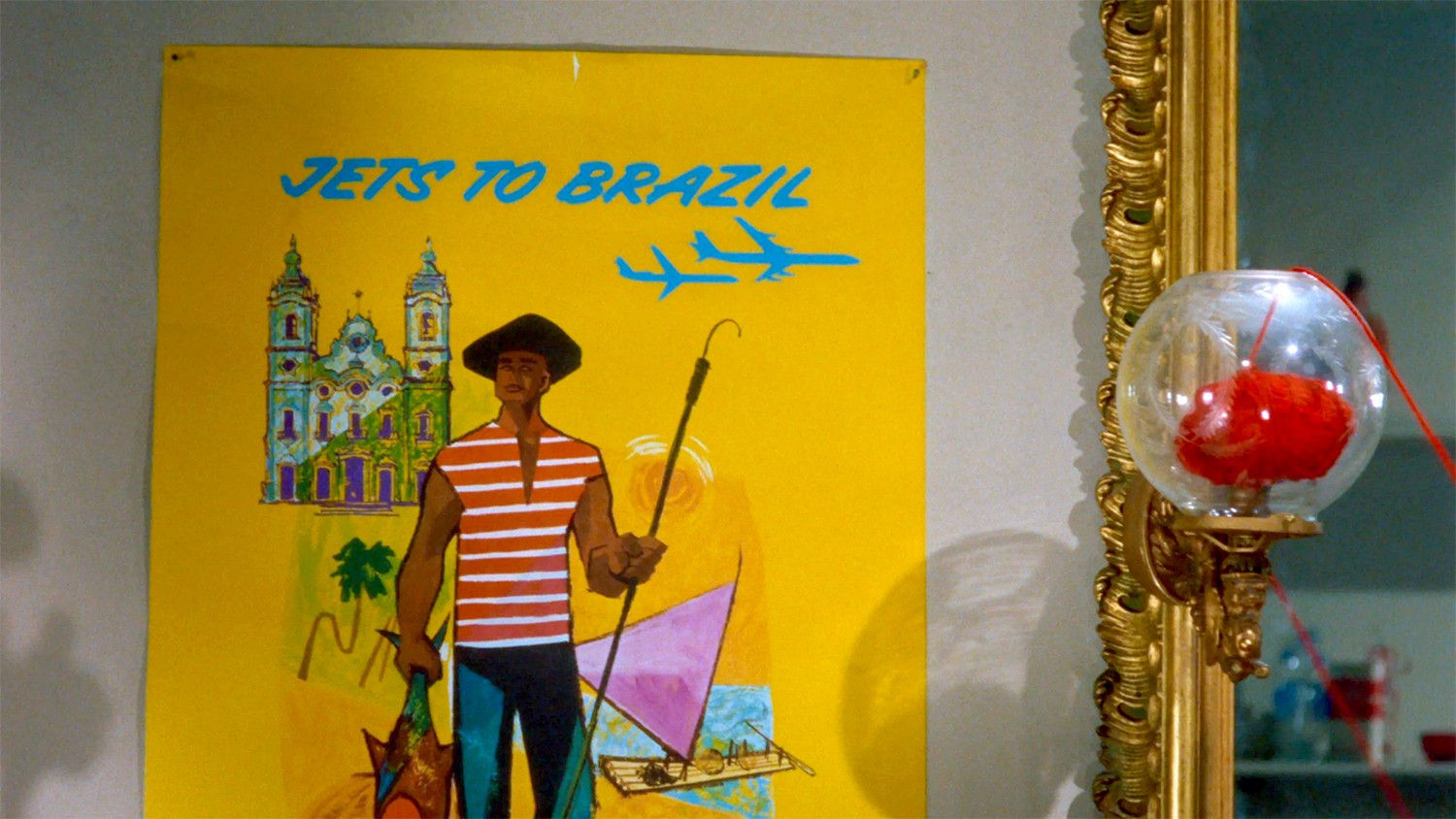 Jets to Brazil" poster as seen in the film Breakfast at Tiffany's