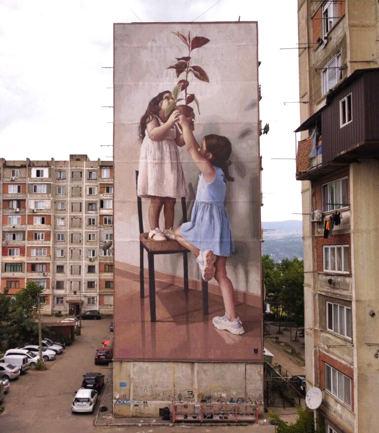 Edoardo Ettorre, “Concrete Horizons” - Image courtesy of Tblisi Mural Fest