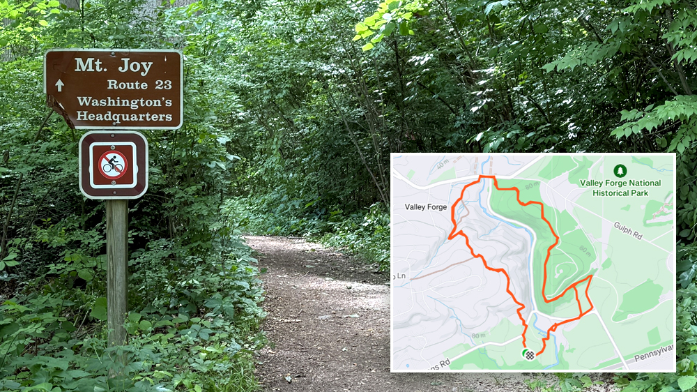 Mount Joy Trail in Valley Forge National Historical Park in Valley Forge, Pennsylvania. Photo by Dough4872