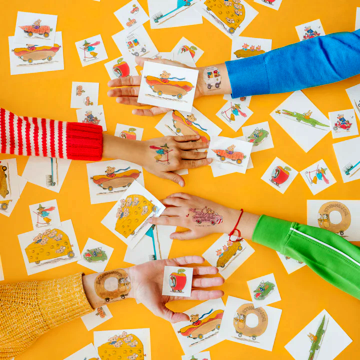 Richard Scarry Temporary Tattoos