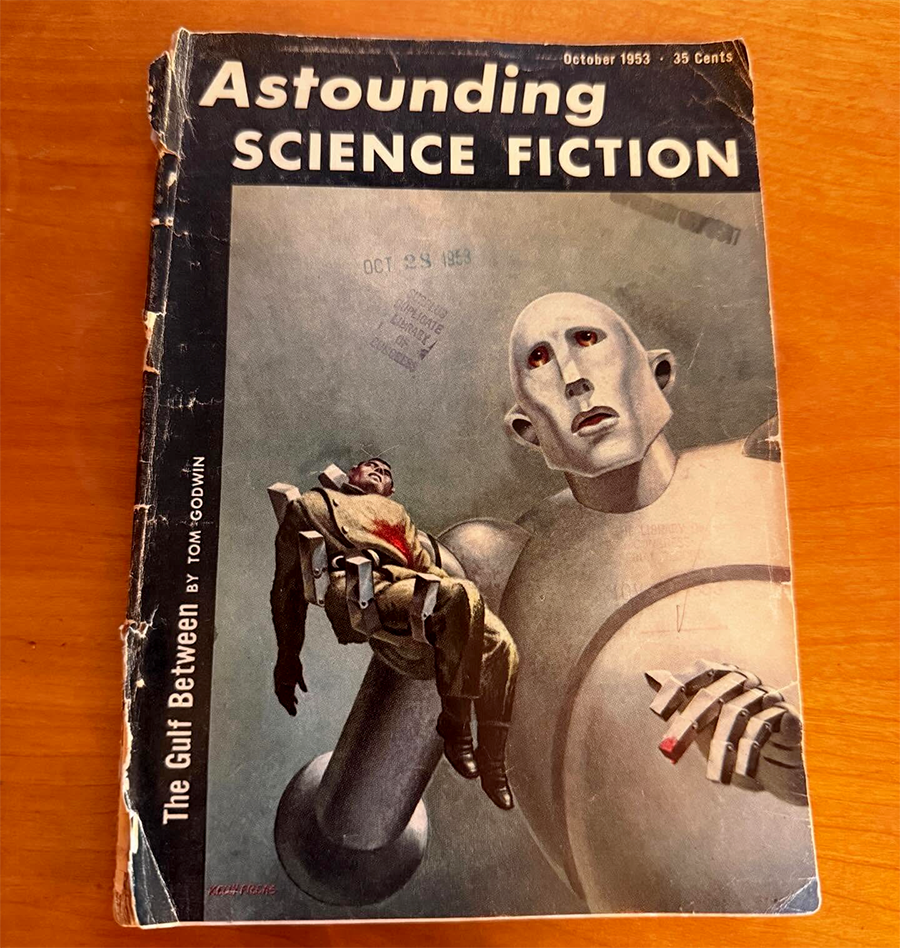 This is the original picture of our Robot friend Frank, from my copy of Astounding Fiction, October 1953.