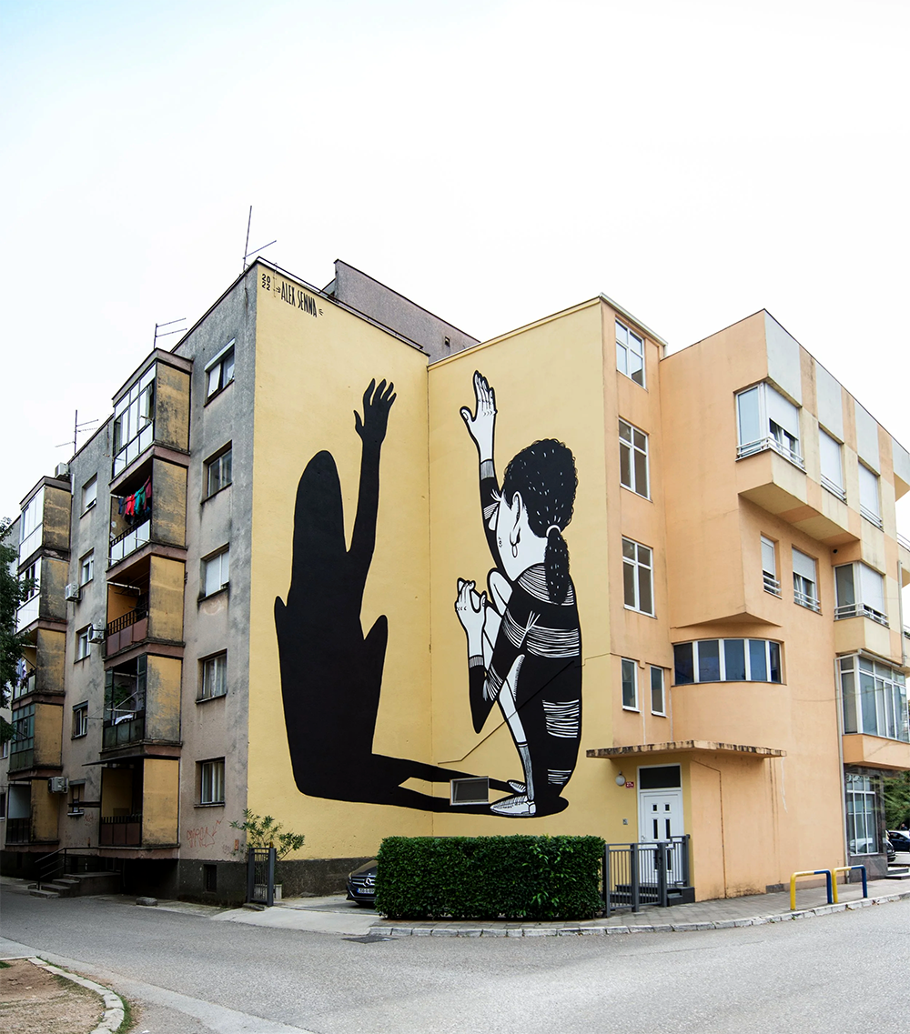 Mural by Alex Senna in Bosnia & Herzegovina