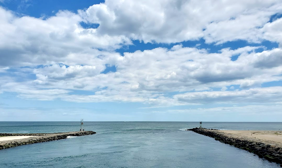 Blue sky over Belmar NJ