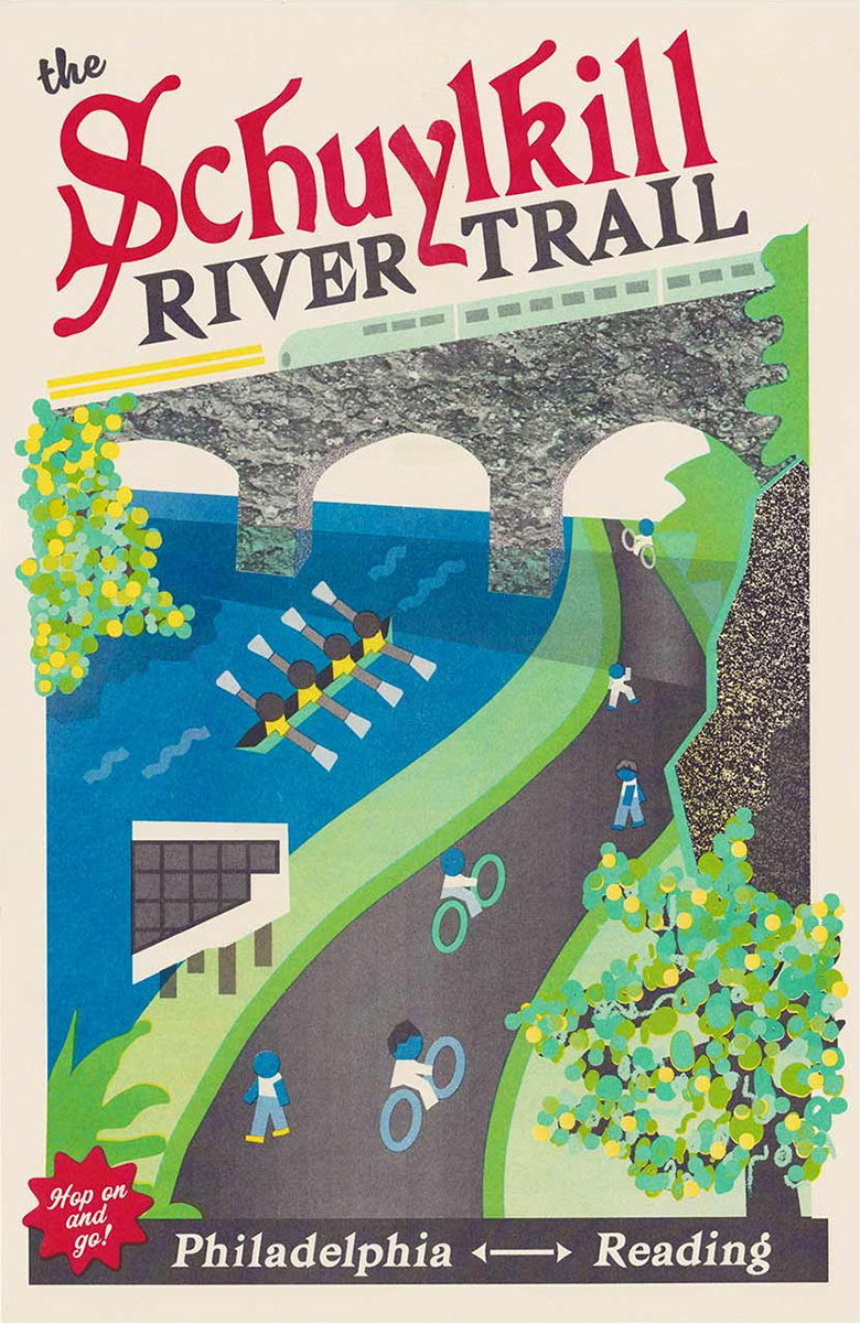 Schuylkill River Trail Poster by inner loop press